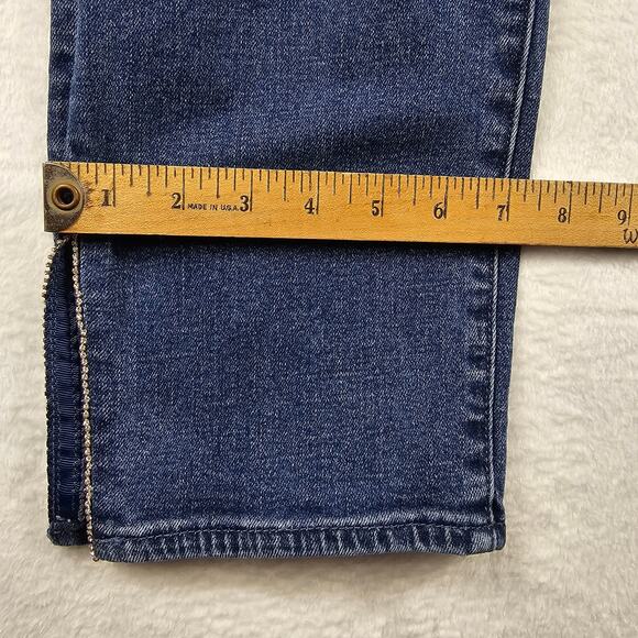 Talbots Womens Jeans Sz 14 Slim Ankle Cropped Split Hem Bling Accents 27" Inseam - Picture 8 of 10